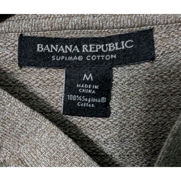 Banana Republic Sweater Mens Size M Medium Brown Hoodie 100% Cotton (568) - Picture 3 of 4